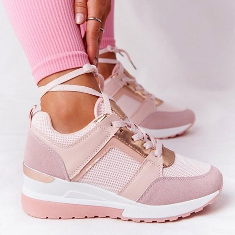 Damen Sneaker Bequem Hohe
