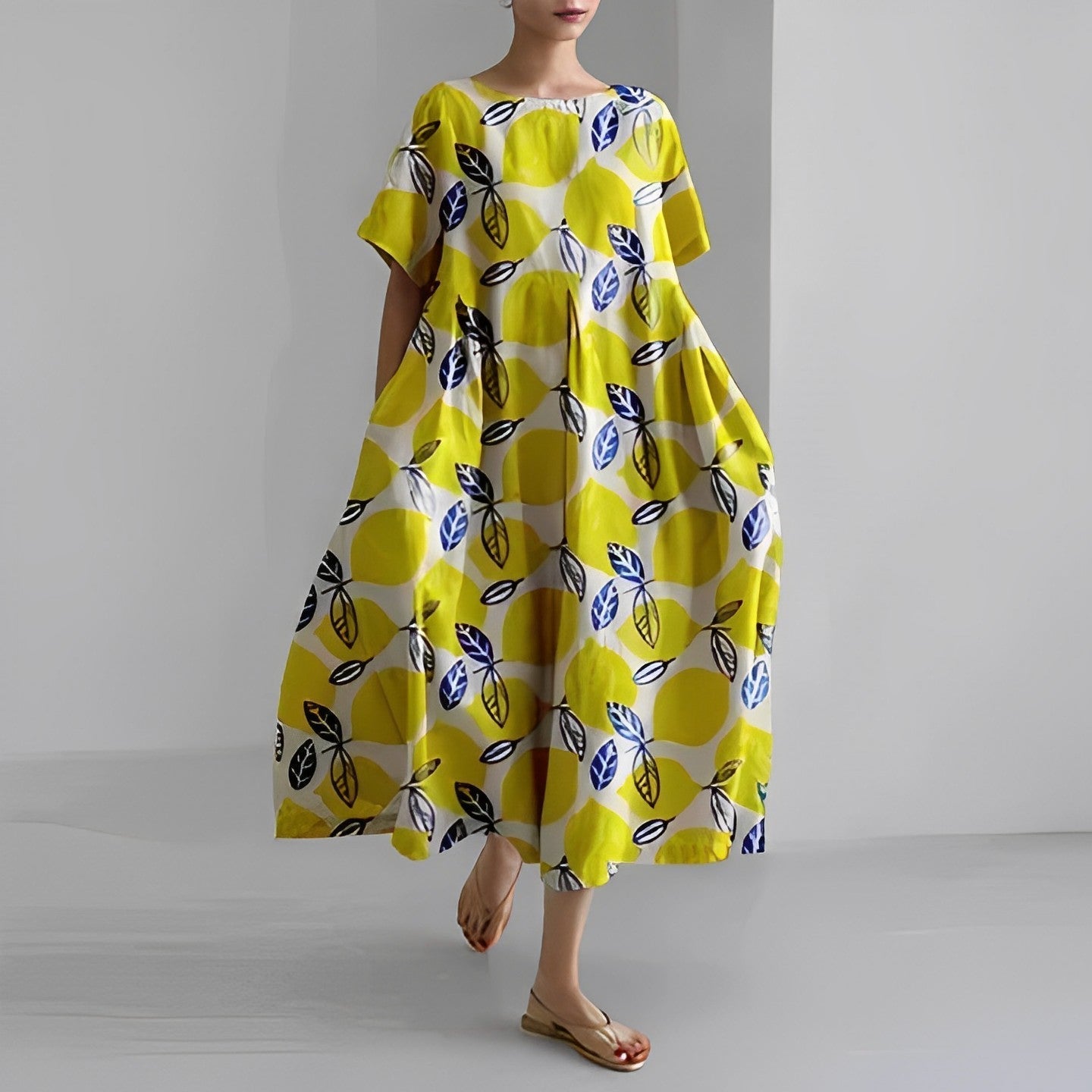 Damen Maxikleid Blumenmuster Leicht Frühjahr