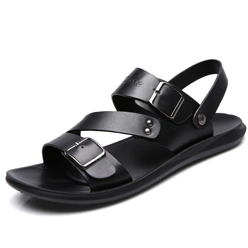 Nathan Damen Klassische Sandalen mit Schnalle Leder