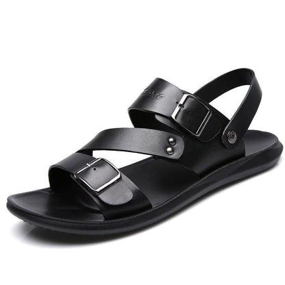 Nathan Damen Klassische Sandalen mit Schnalle Leder