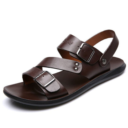 Nathan Damen Klassische Sandalen mit Schnalle Leder