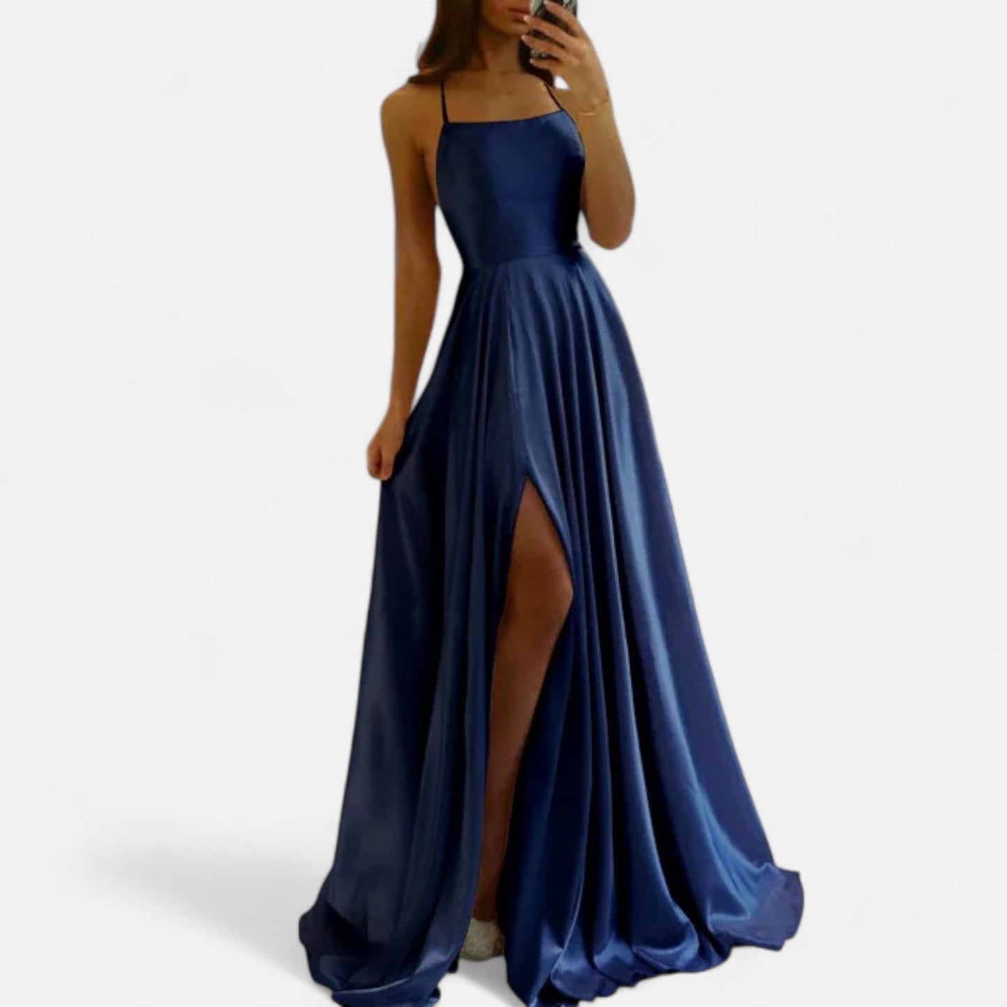 Damen Hochzeitsgast Maxikleid Mit Schlitz