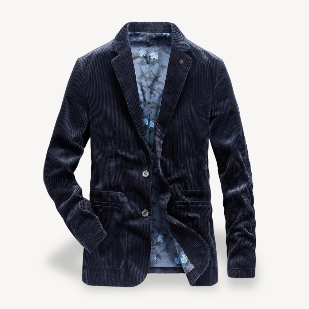 Herren Slim-Fit Sakko Corduroy Retro Blazer