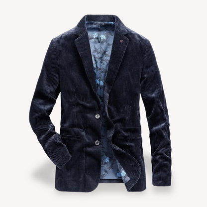 Herren Slim-Fit Sakko Corduroy Retro Blazer