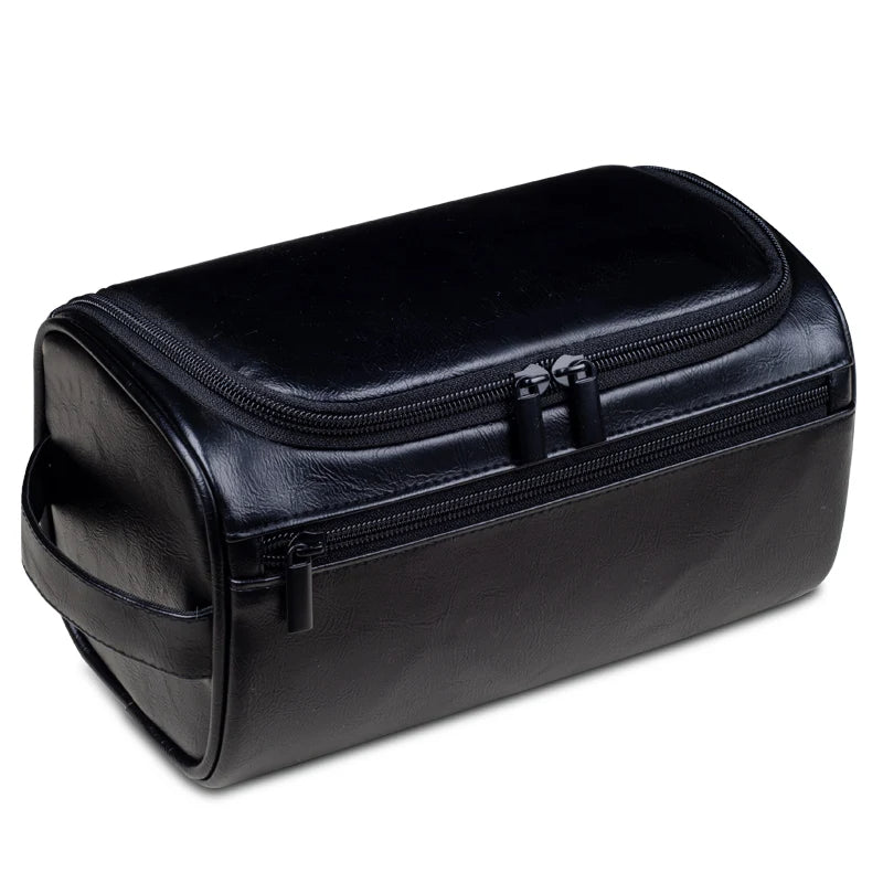 Leder Kulturbeutel 25x13x13cm Wasserabweisend Mit Metallhaken