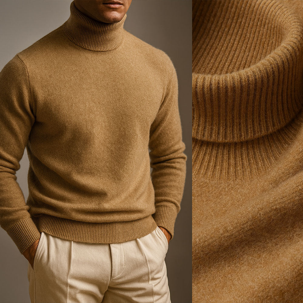 Cashmere Stehkragenpullover