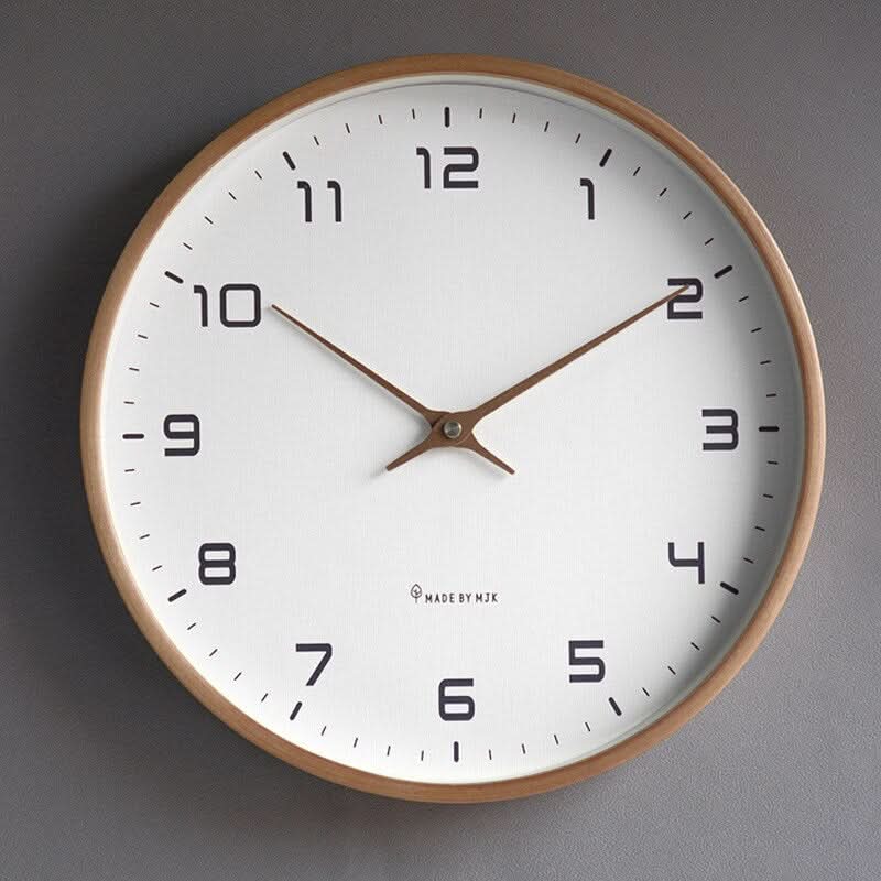 NordicTime Holzwanduhr Skandinavisches Design