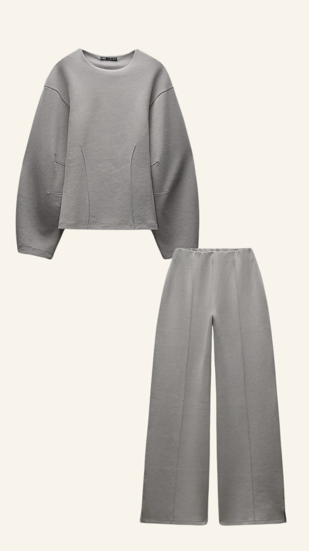 Damen Oversized Set Weite Bein Klarer Schnitt