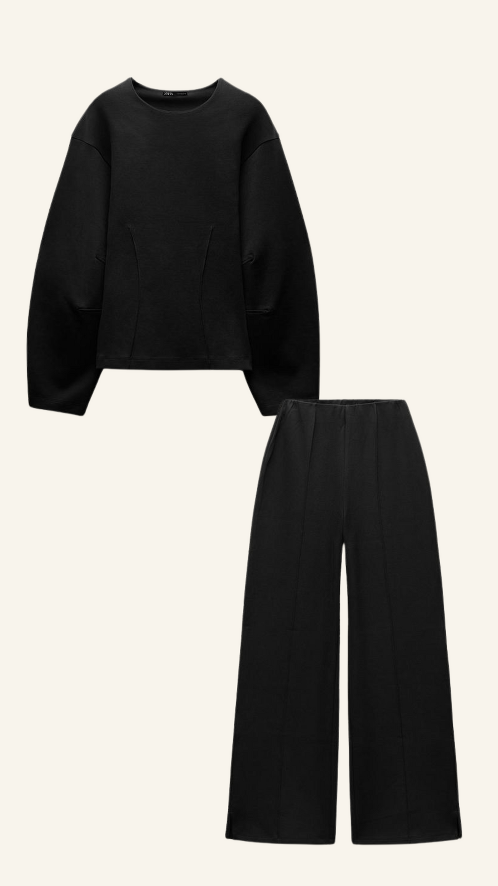 Damen Oversized Set Weite Bein Klarer Schnitt