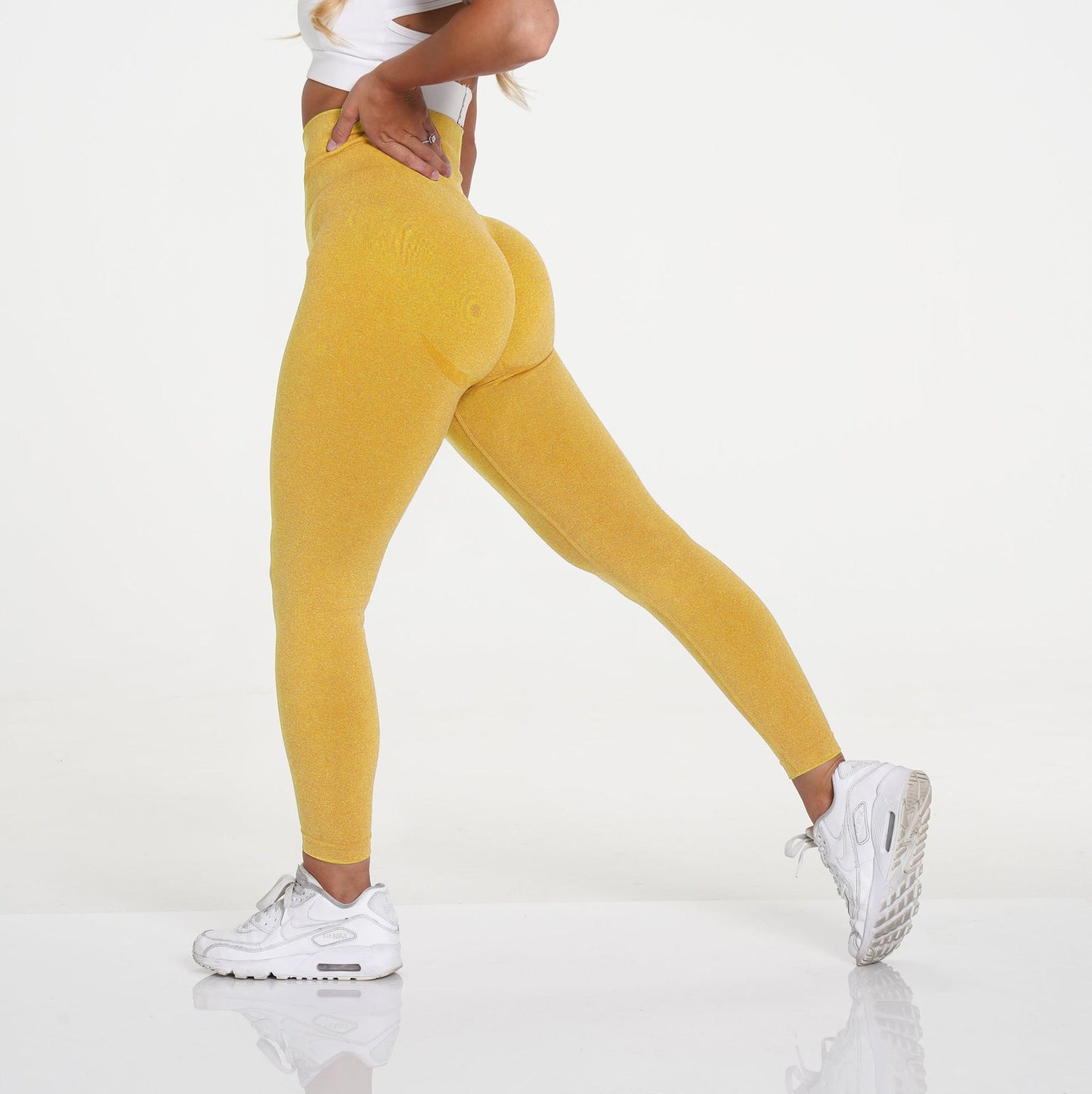 Norvielle Damen Sportleggings Einfarbig