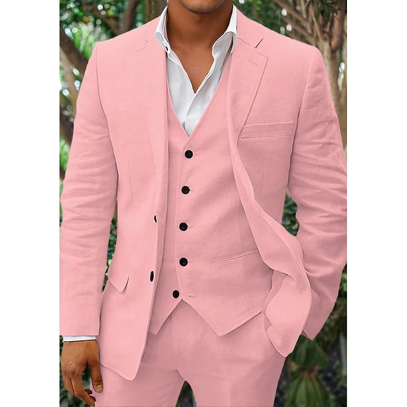 Herren Anzug 3-teilig Blazer Weste Hose