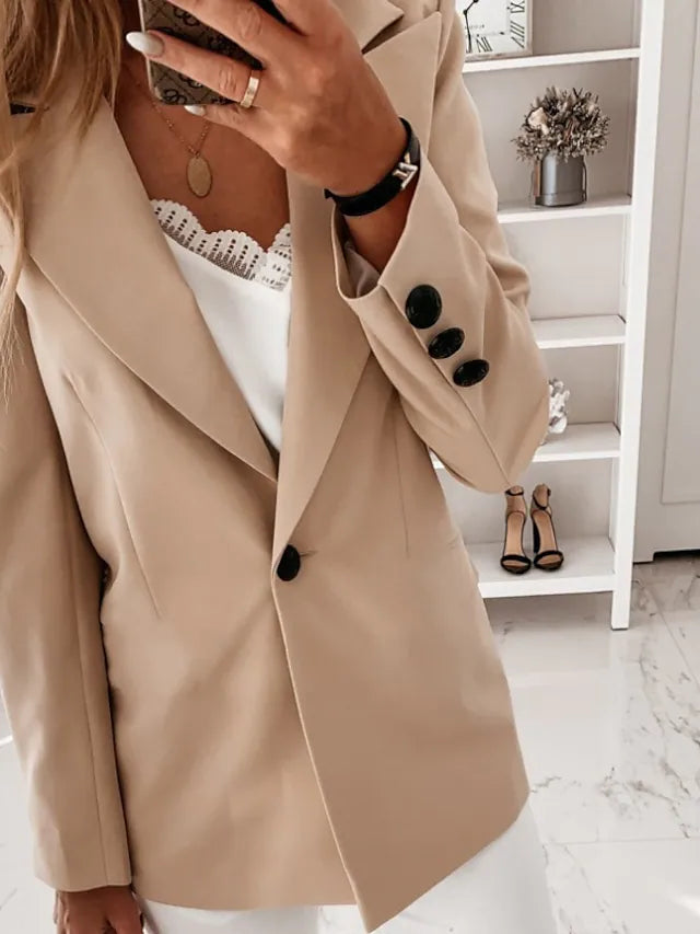 Norvielle Herren Blazer Ein-Knopf Lässig