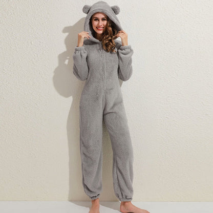 Weiche Damen Fleece-Overall Warm