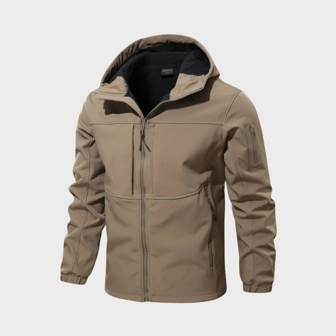 Herren Softshelljacke Wasserdicht Schwarz - Norvielle