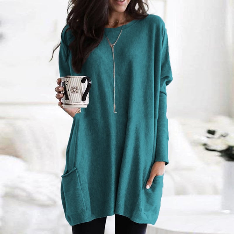 Damen Pullover Lang Modisch