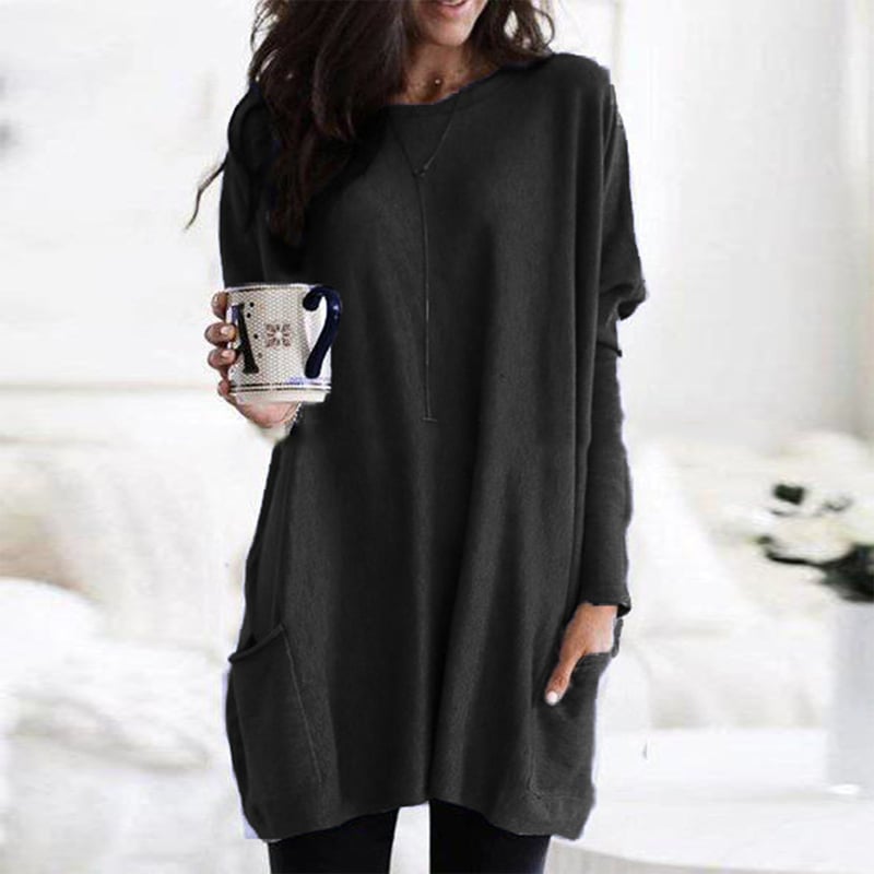 Damen Pullover Lang Modisch