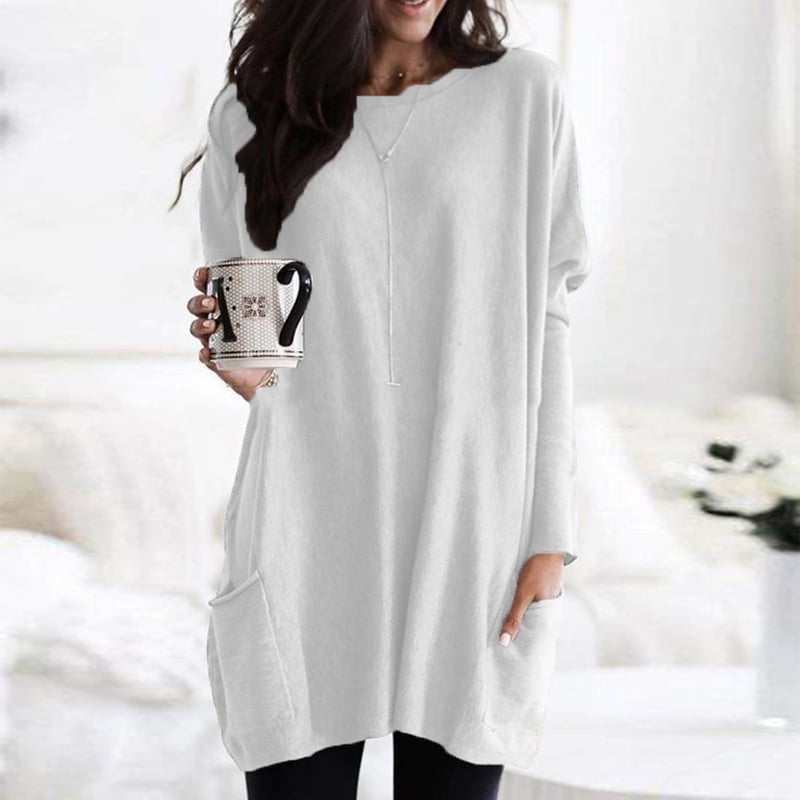 Damen Pullover Lang Modisch