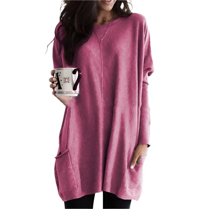 Damen Pullover Lang Modisch