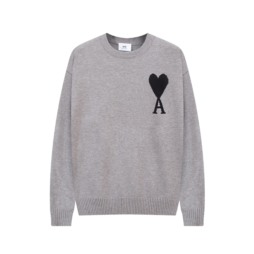 Damen Pullover Herzmotiv Weich Rosa