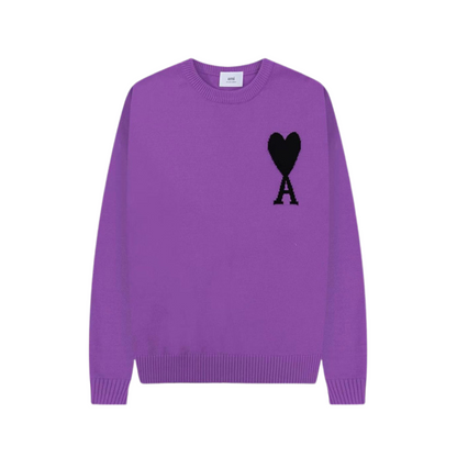 Damen Pullover Herzmotiv Weich Rosa