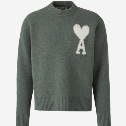 Damen Pullover Herzmotiv Weich Rosa