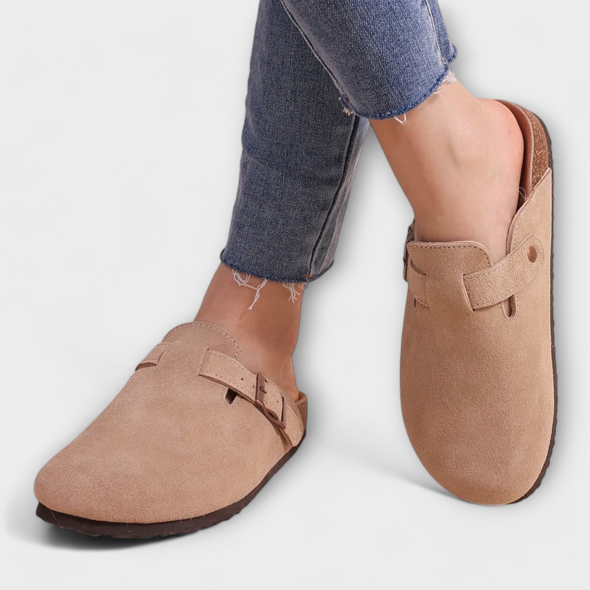 Orthopädische Damen Sandalen Komfort Fußbett Schwarz - Norvielle