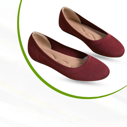 Damen Ballerinas Frühling Atmungsaktiv Rosa
