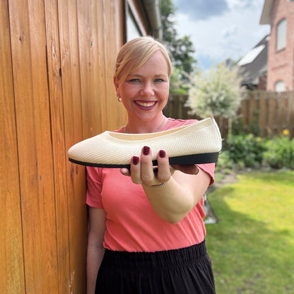 Damen Ballerinas Frühling Atmungsaktiv Rosa