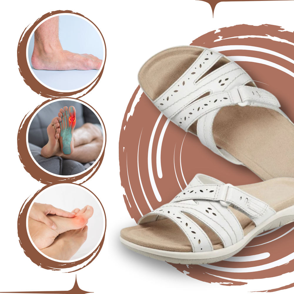 Damen Sandalen Orthopädische Einlegesohlen Offene Zehen