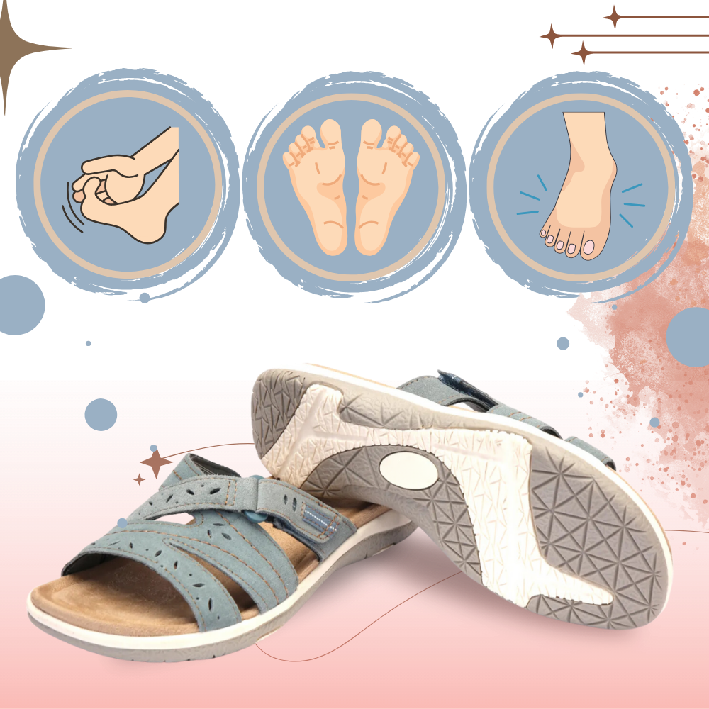 Damen Sandalen Orthopädische Einlegesohlen Offene Zehen
