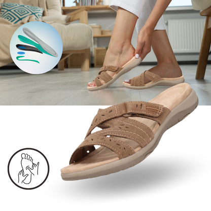 Damen Sandalen Orthopädische Einlegesohlen Offene Zehen - Norvielle