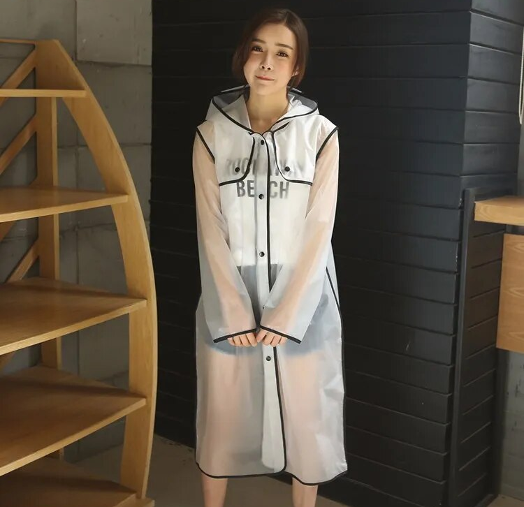 Norvielle Damen Regenjacke Transparent Wasserdicht