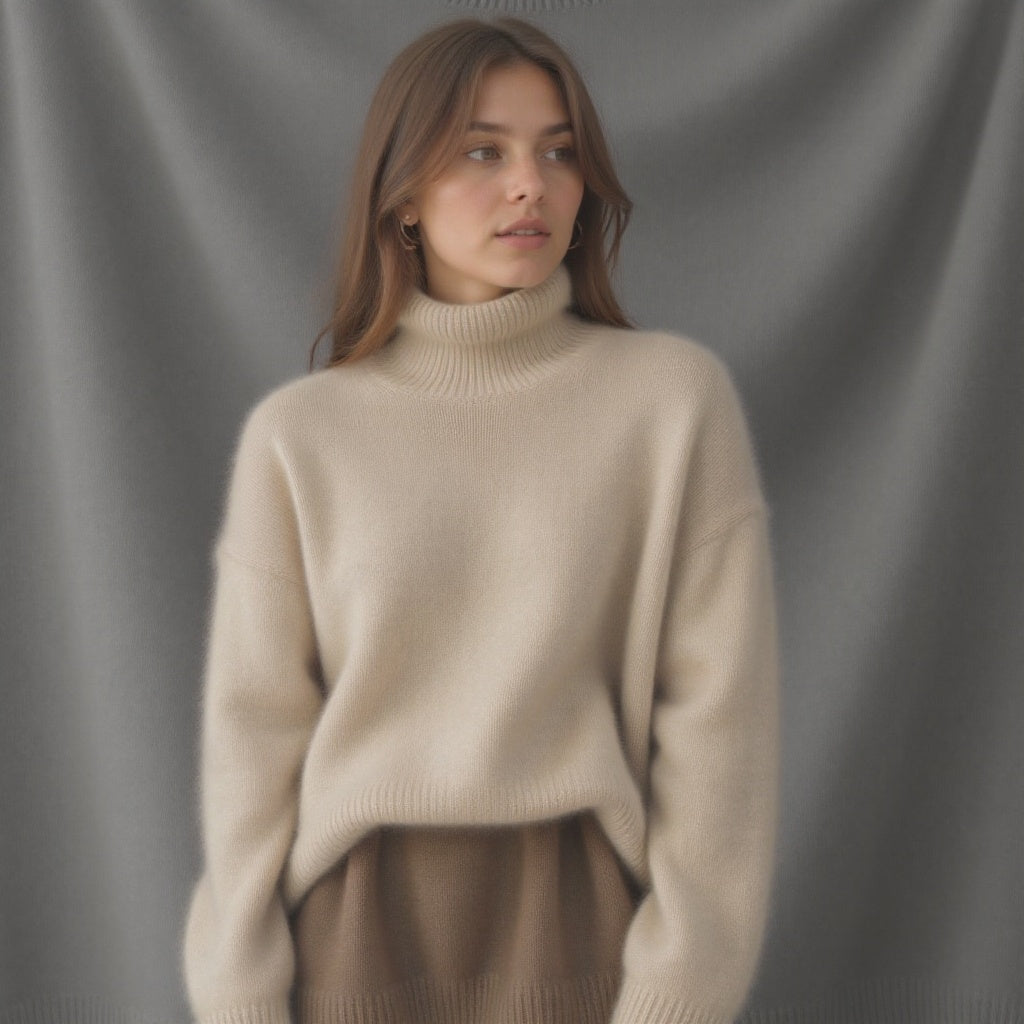 Damen Oversized Rollkragenpullover Olivia Winter
