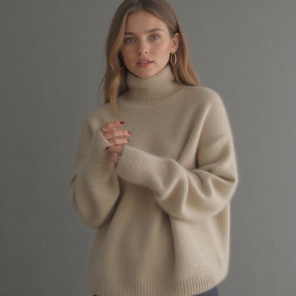 Damen Oversized Rollkragenpullover Olivia Winter - Norvielle