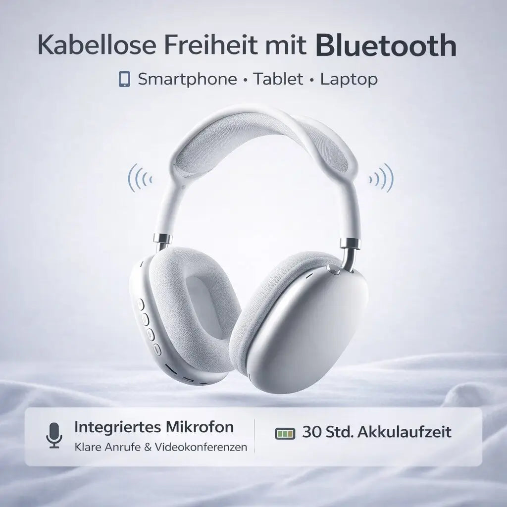 Audilux Over-Ear-Kopfhörer Bluetooth Aktive Geräuschunterdrückung