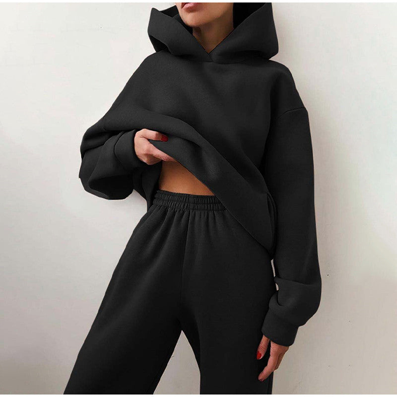Damen Streetstyle Hoodie Jogginghose Set