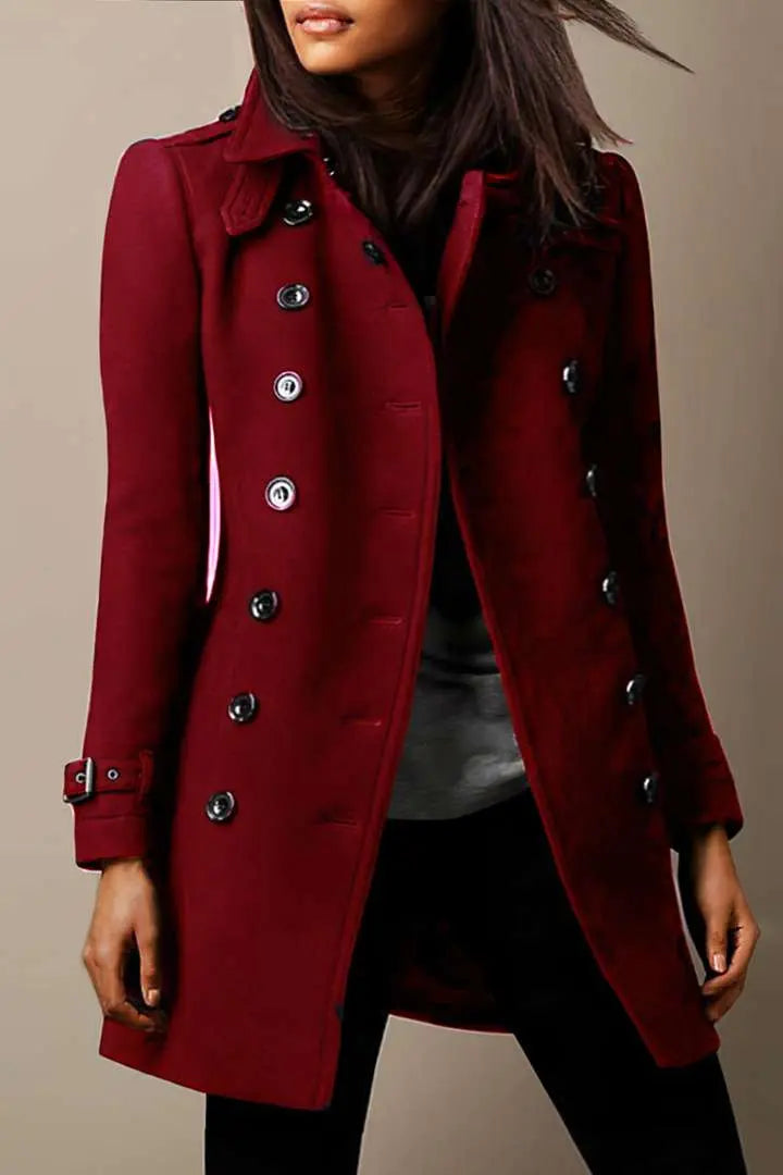 Adelina | Eleganter langer Trenchcoat Zendoo.de
