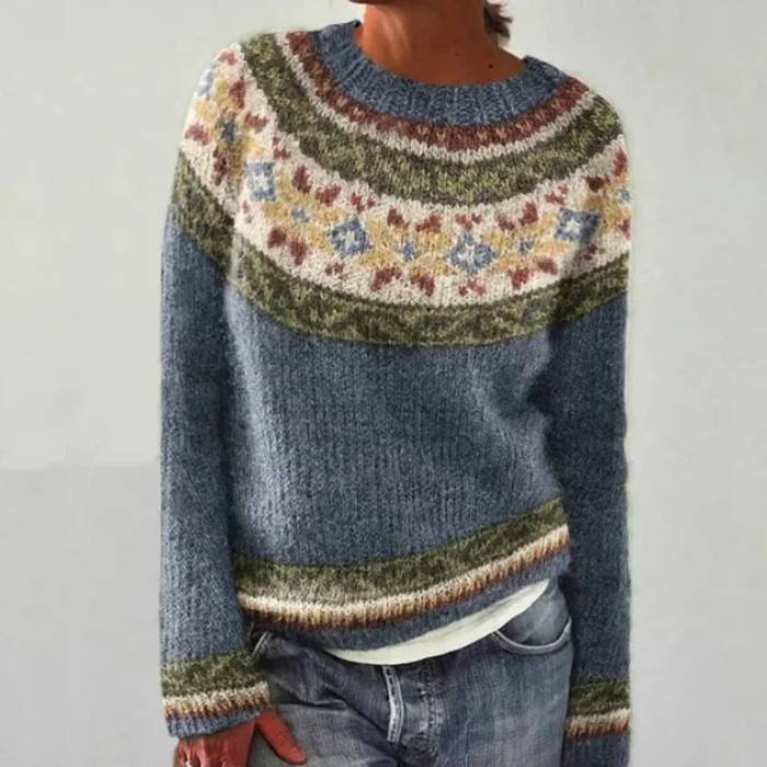 Retro-Pullover Damen Stilvoll - Norvielle