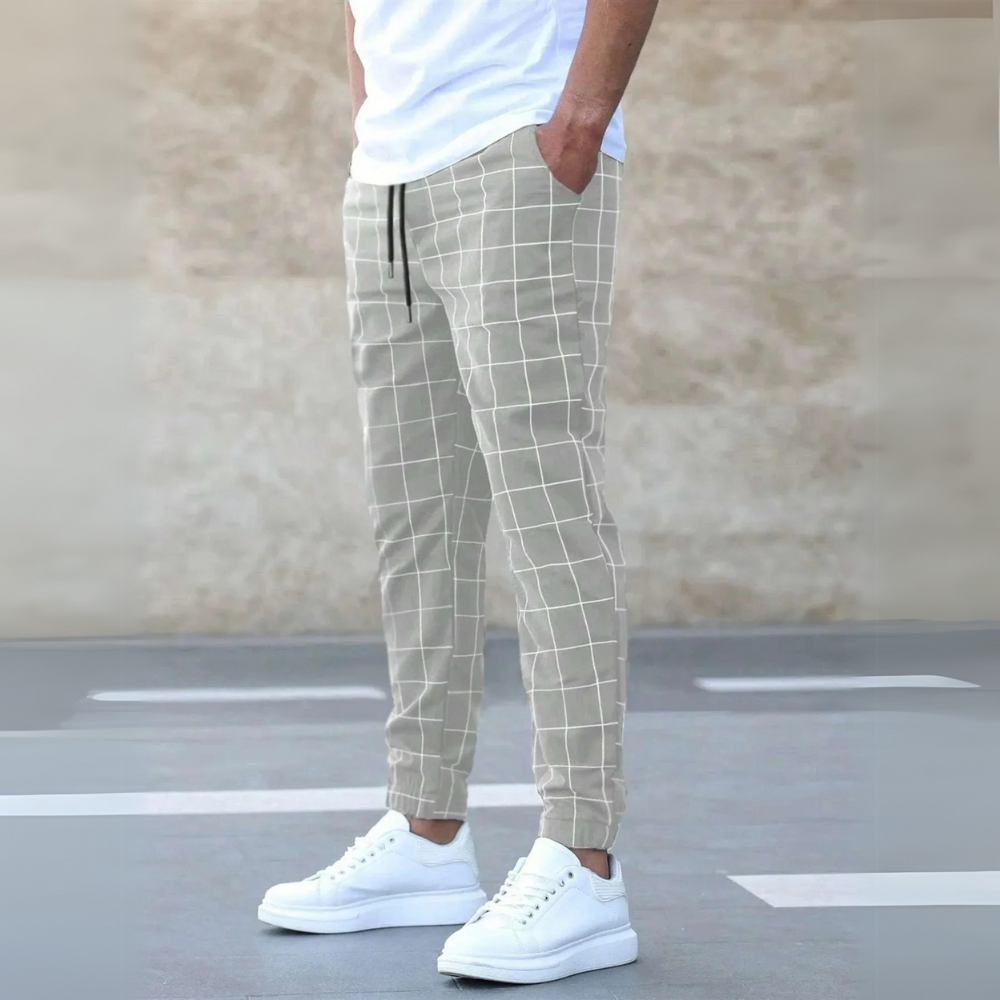 Herren Jogginghose Baumwolle Bequem Grau