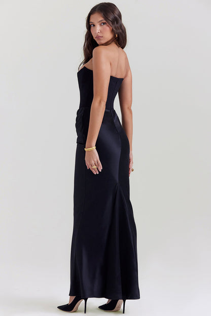 Trägerloses Maxi-Kleid Korsett-Dress
