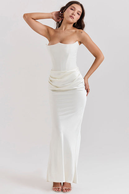 Trägerloses Maxi-Kleid Korsett-Dress