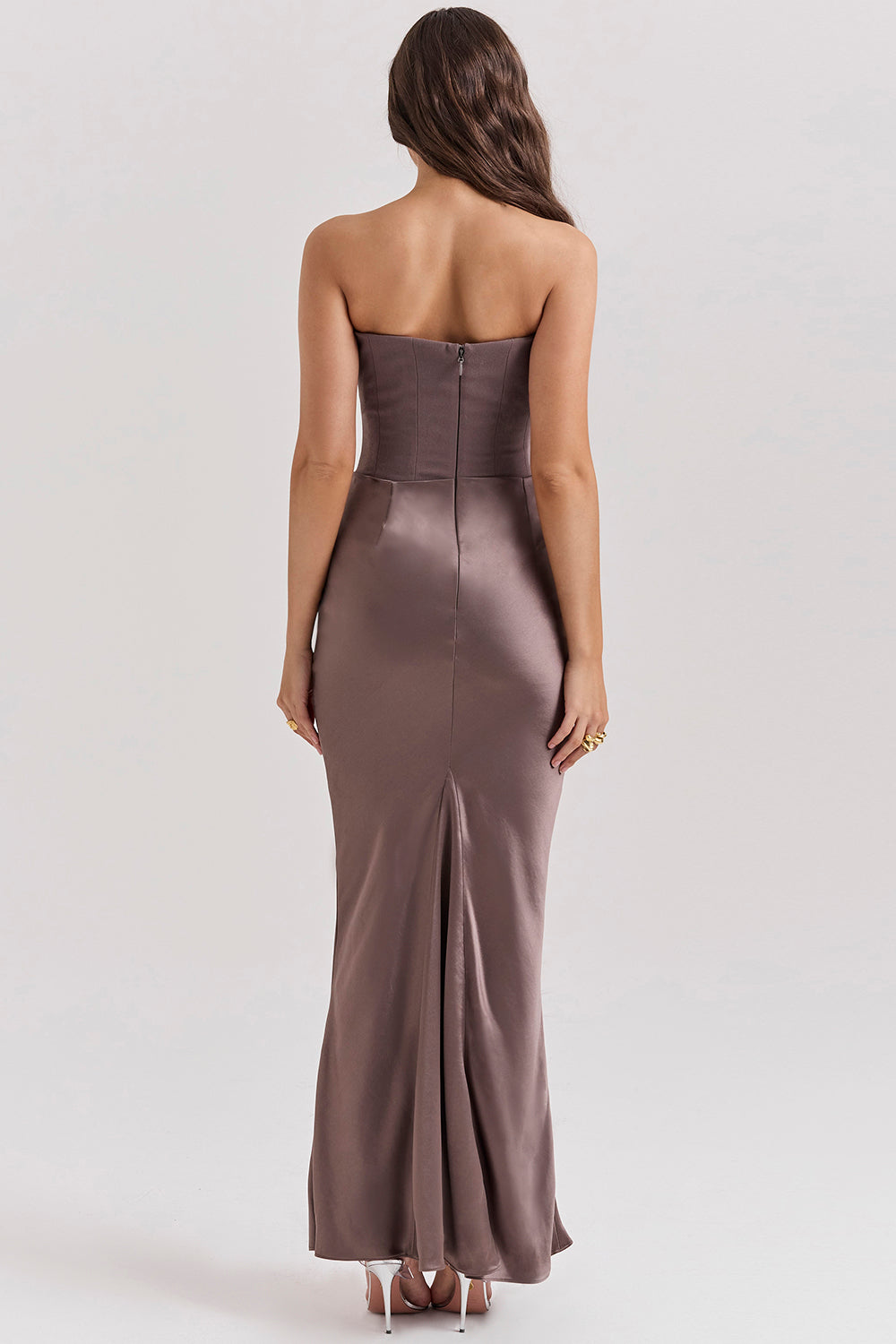 Trägerloses Maxi-Kleid Korsett-Dress