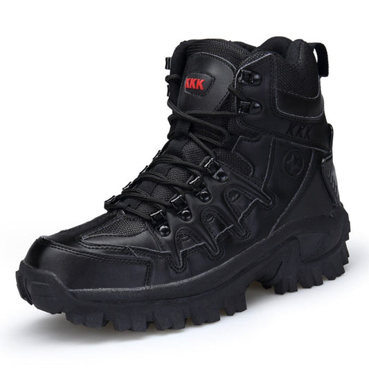 Norvielle Herren Wanderstiefel Wasserdicht Rutschfest Schwarz - Norvielle