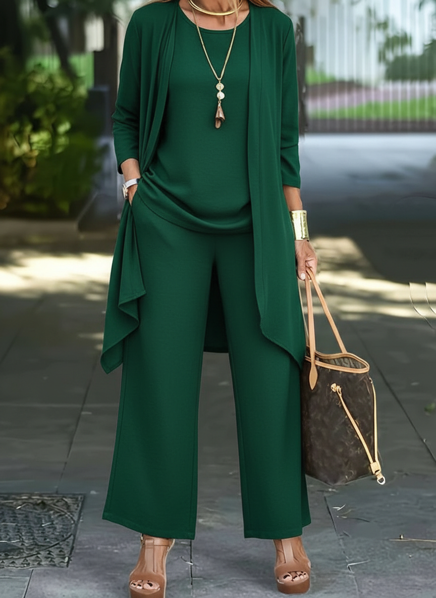 Mika Damen 3-teiliges Set Elegantes Outfit