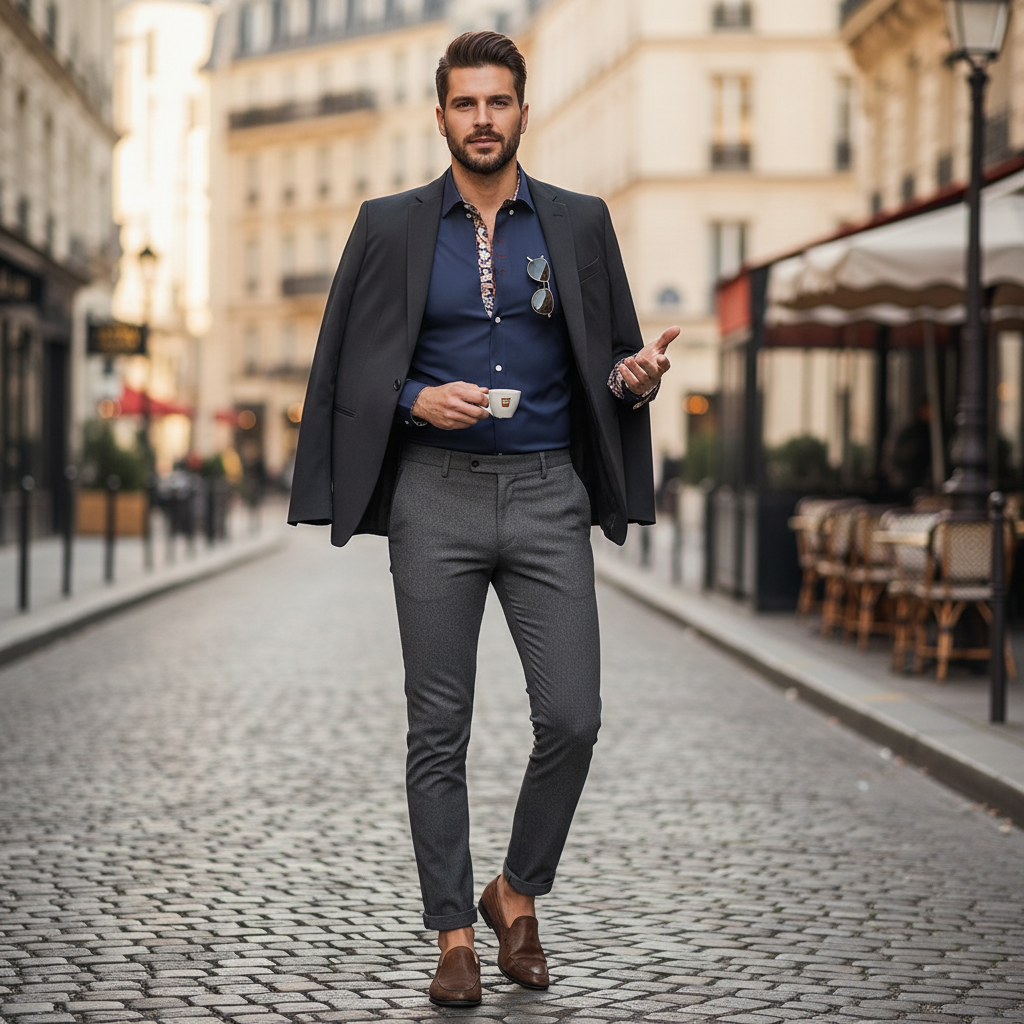 Adrien Herren Langarmhemd Elegant - Norvielle