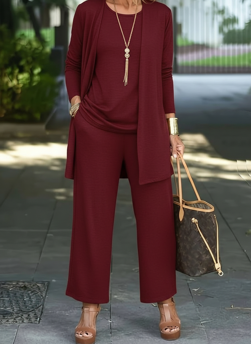 Mika Damen 3-teiliges Set Elegantes Outfit