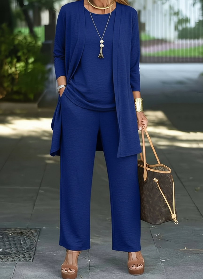 Mika Damen 3-teiliges Set Elegantes Outfit