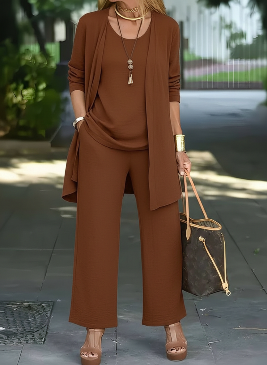 Mika Damen 3-teiliges Set Elegantes Outfit