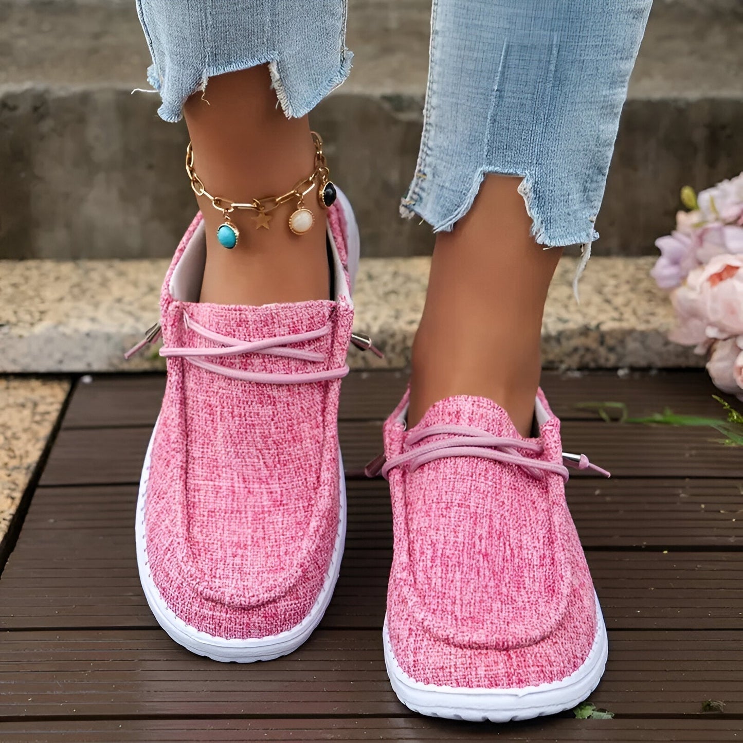 Norvielle Damen Slipperschuhe Bequem