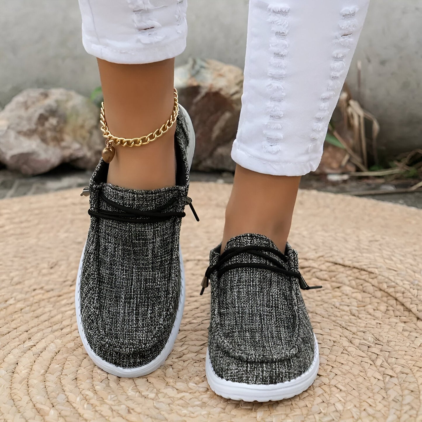 Norvielle Damen Slipperschuhe Bequem